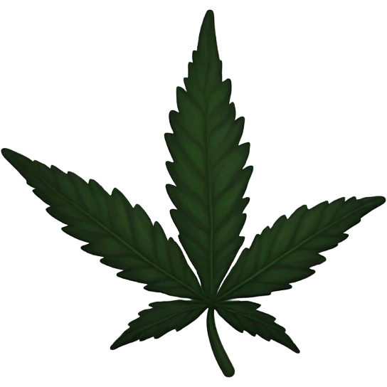 Black weed leaf emoji