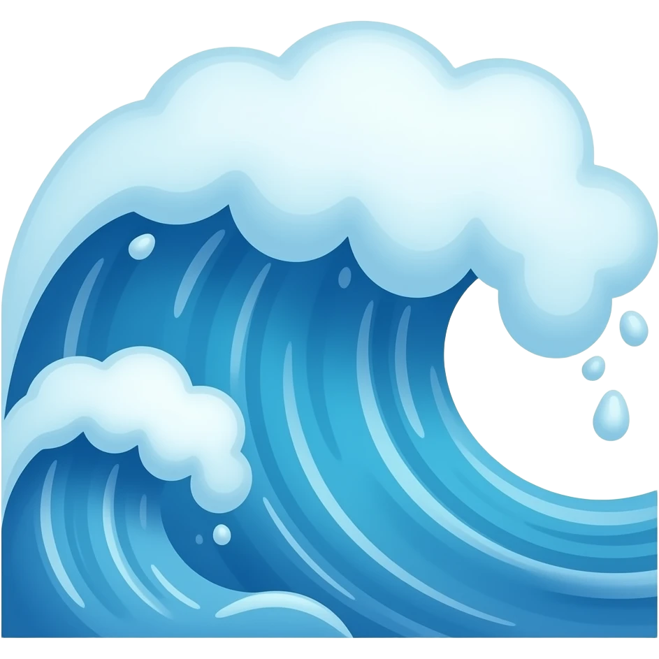 blue waves emoji
