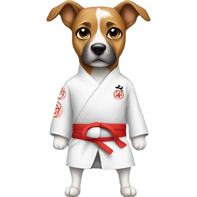 Dog wearing martial arts uniform  emoji