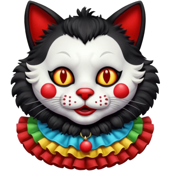 black cat clown emoji