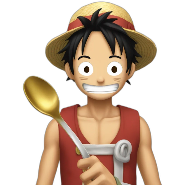 Luffy With a spoon emoji