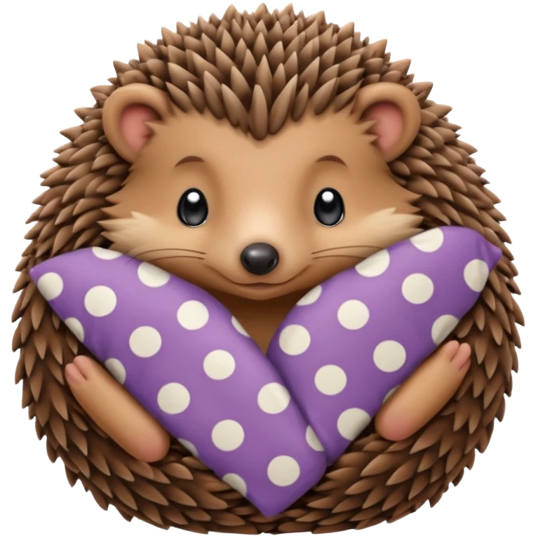 hedgehog in pajama curled up emoji