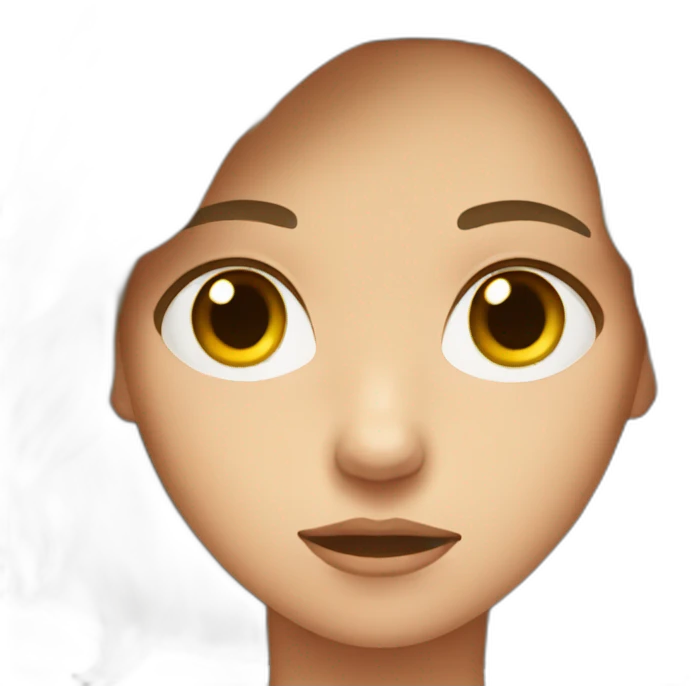 Brown hair young White women, upset face emoji