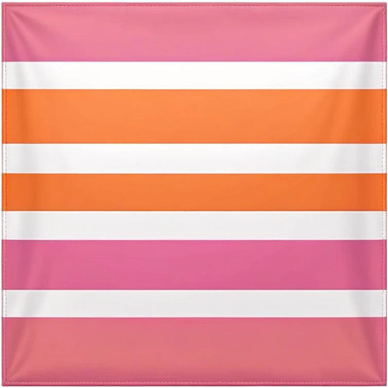pride flag emoji with seven horizontal stripes: dark orange, orange, light orange, white, pink, dusty pink, and dark rose. emoji