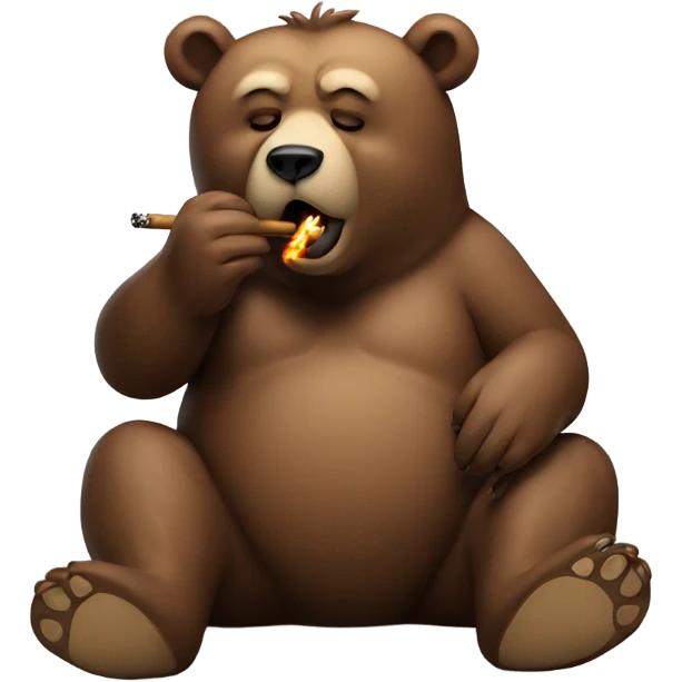 Bear smoking emoji