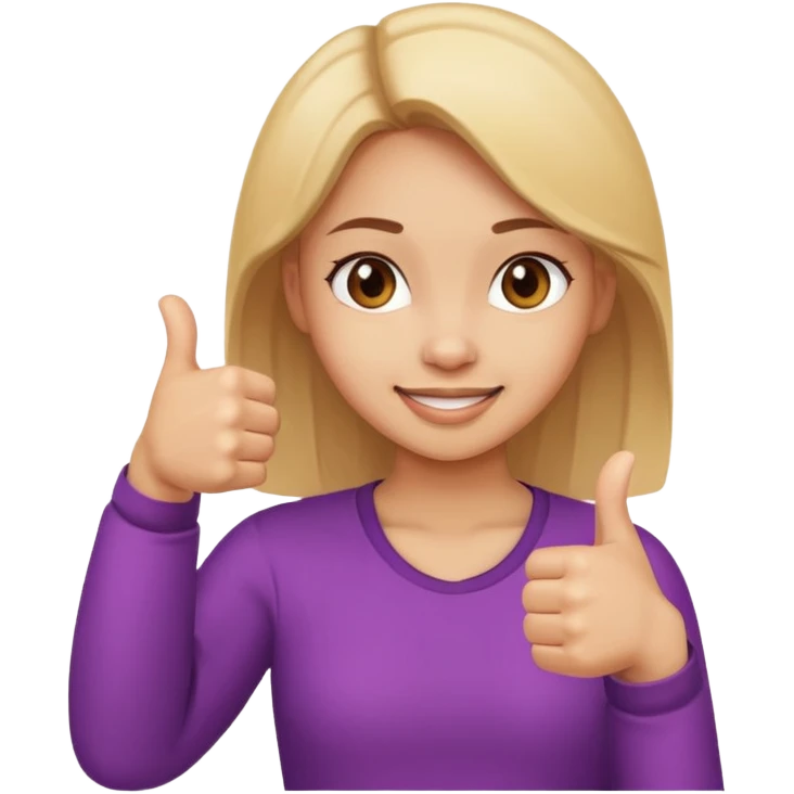 

a girl with a thumb ups and one with thumbs odwnv



 emoji