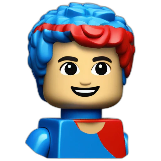 lego minifigure red blue emoji