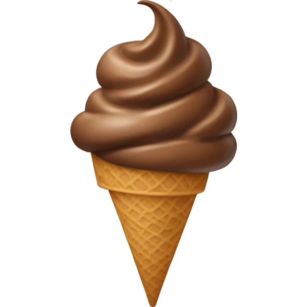 Brown swirly ice cream emoji