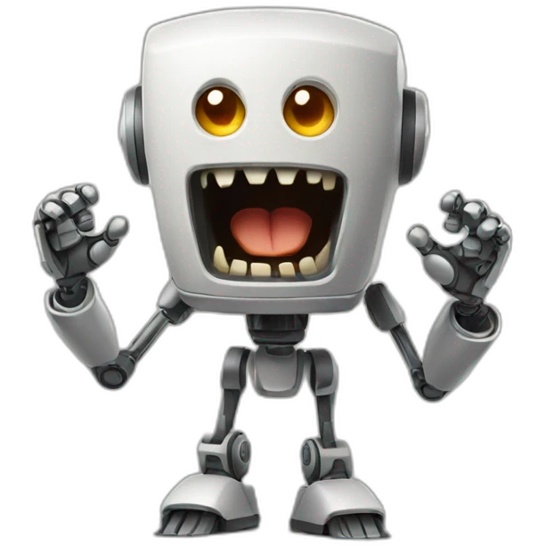 shouting robot emoji