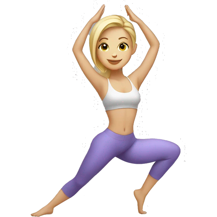yoga girl blonde emoji