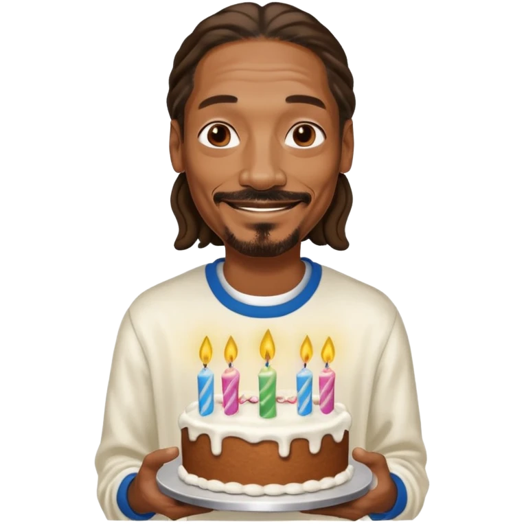 snopp dogg holding birthday cake emoji