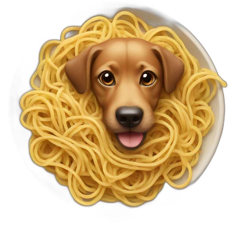 Dog snake spaghetti emoji