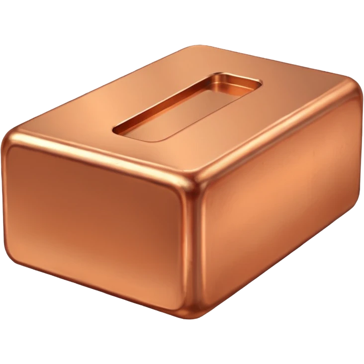 realistic copper ingot, smooth surface, clear shape emoji