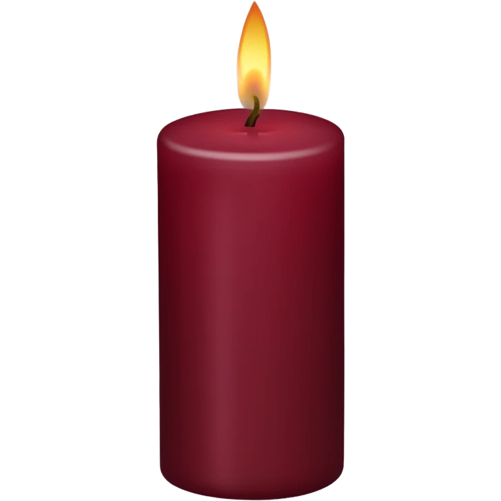 Maroon candle emoji