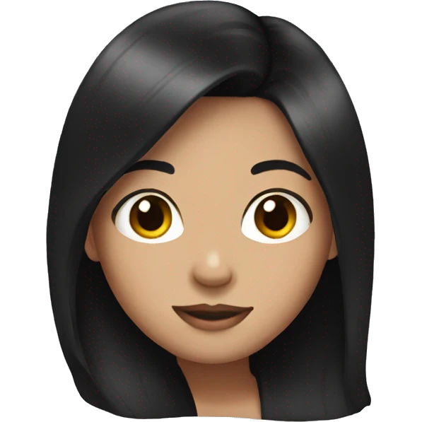 Girl with black hair  emoji