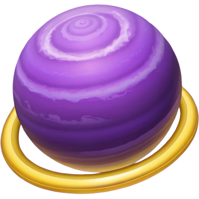Purple planet, yellow rings emoji