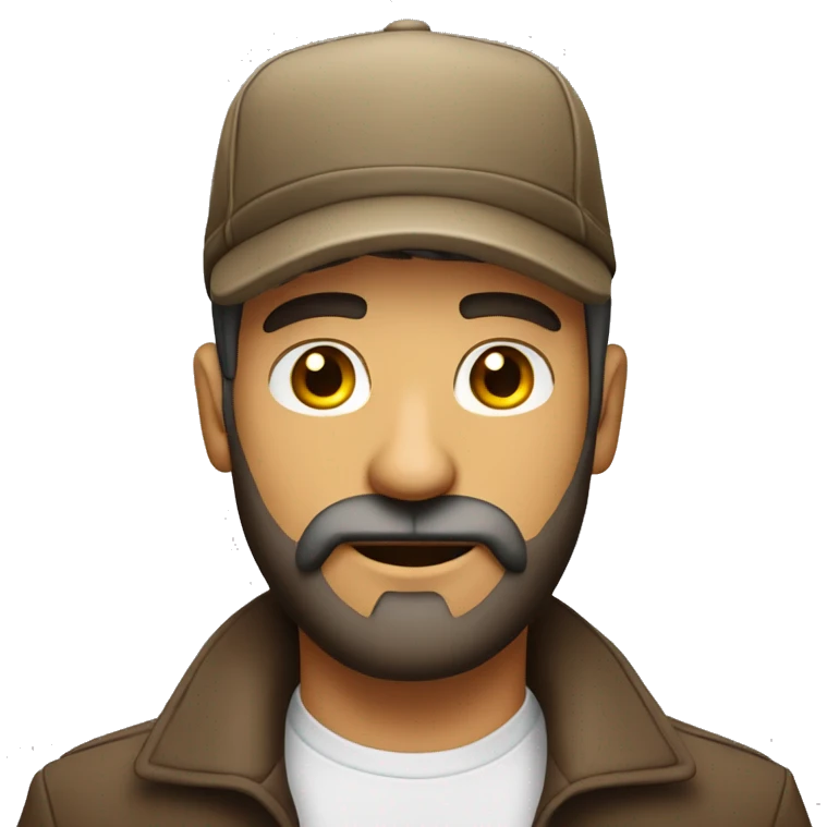Hombre con barba y gorra  emoji