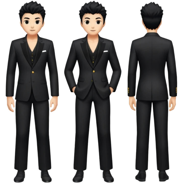 black shihakusho outfit emoji