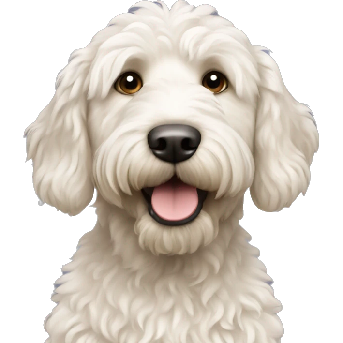 Labradoodle white emoji