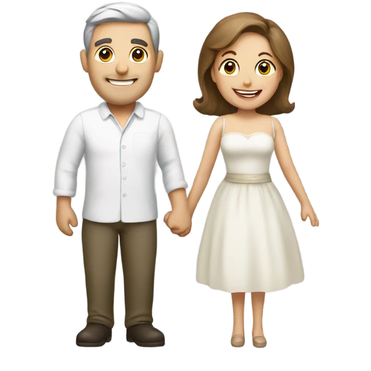 Husband and wife happy emoji