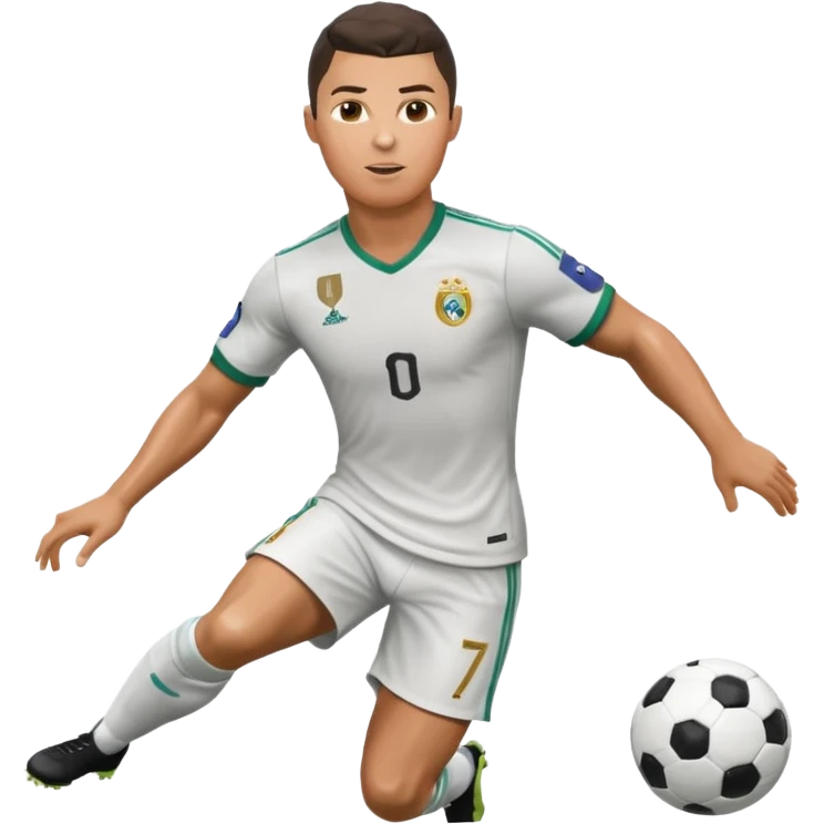 Cristiano Ronaldo futbol oynuyor emoji