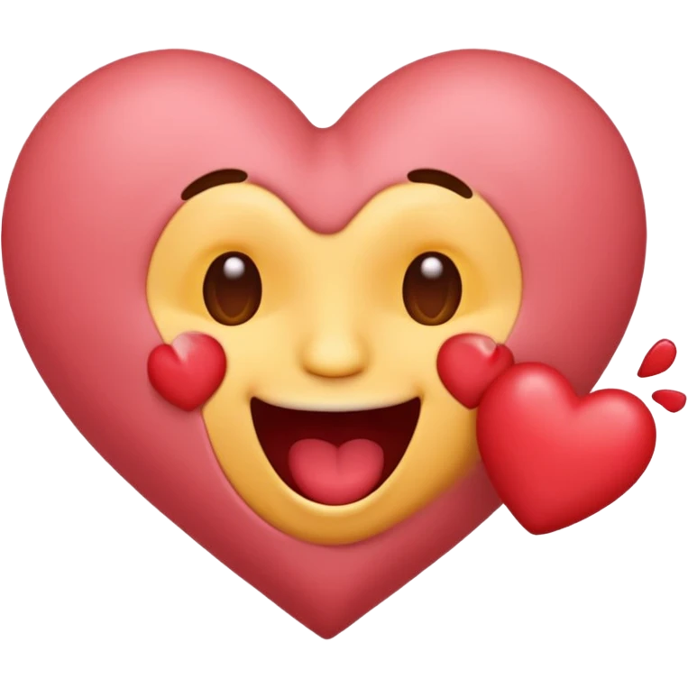un emoji tosiendo corazones emoji