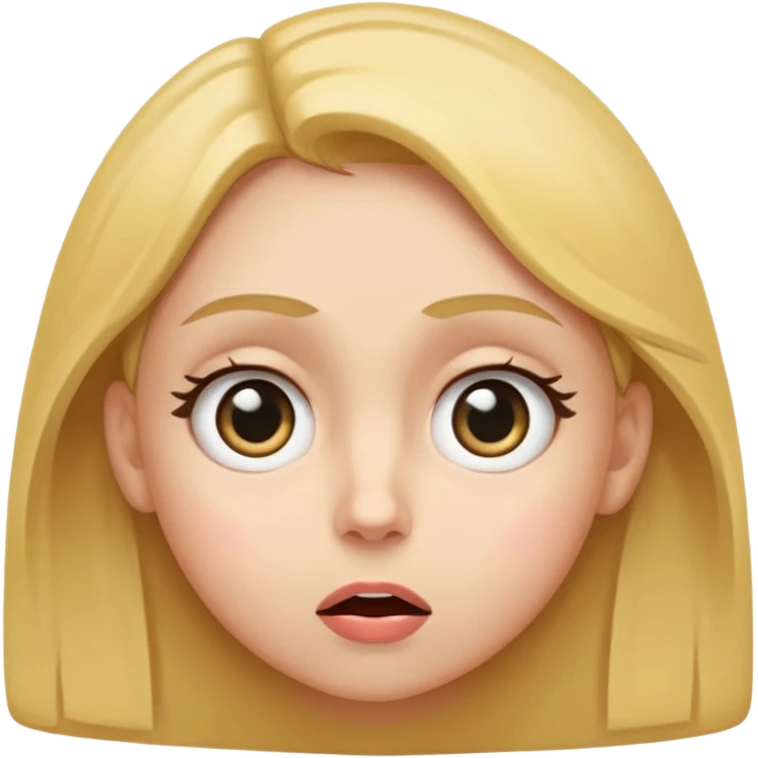 Face looking to the side with wide eyes and low mouth with raised eyebrows (the viral face for this is a bad idea, but we’re totally gonna do it together anyway) make it a girl and make them tilting their head to the side, looking at me with side eyes and mouth closed emoji