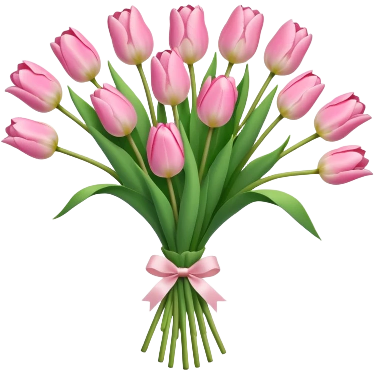 light pink tulip bouquet  emoji