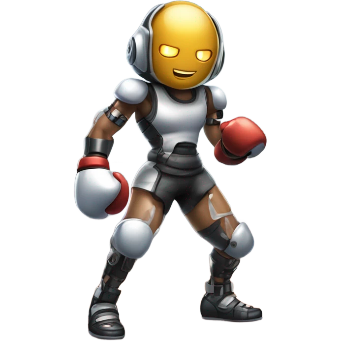 Cyborg boxing match emoji