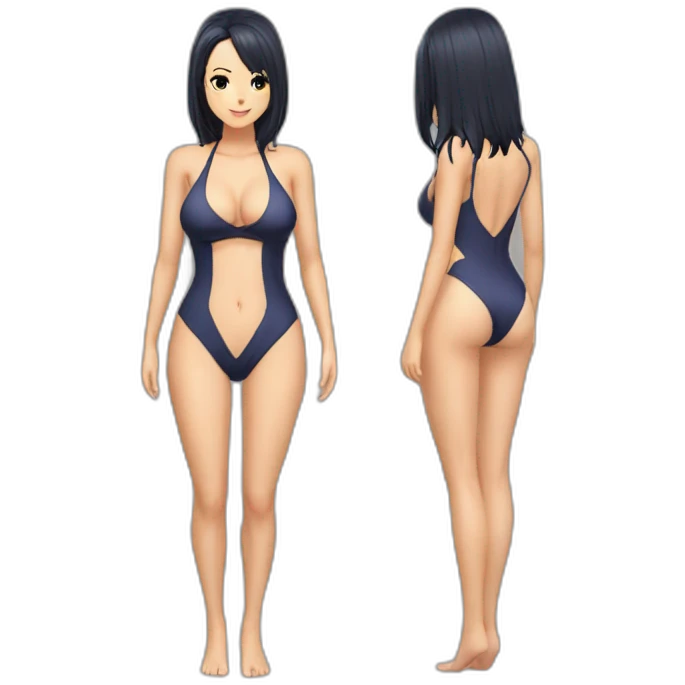 nico robin full body pawg swimsuit back emoji