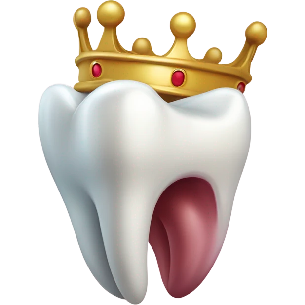 a tooth doing a crown prep another tooth's tooth emoji