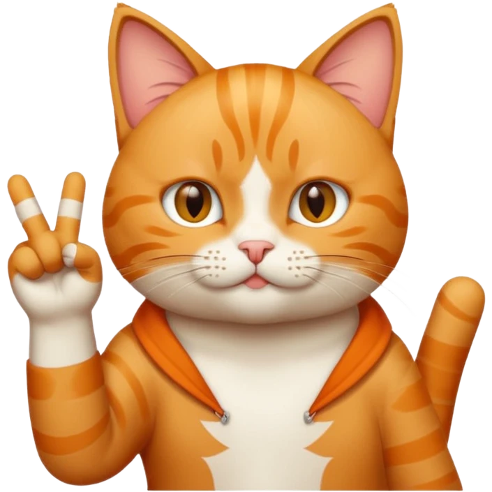 Cat giving the middle finger emoji
