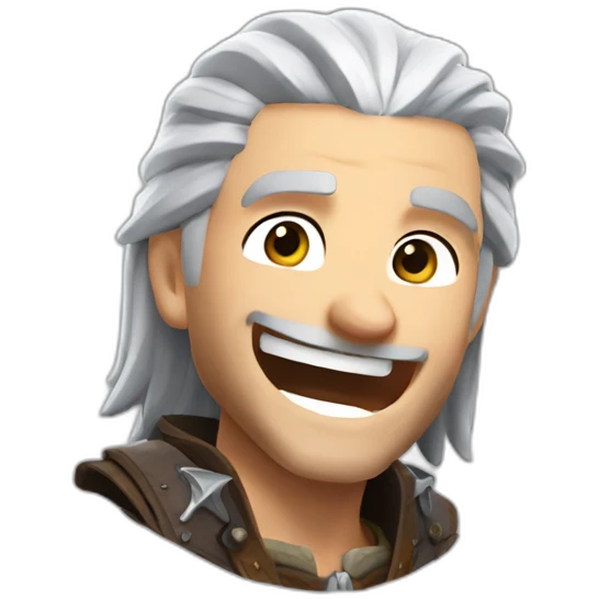 geralt laughing emoji