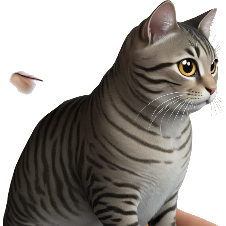 cat gazing at viewer indoors emoji