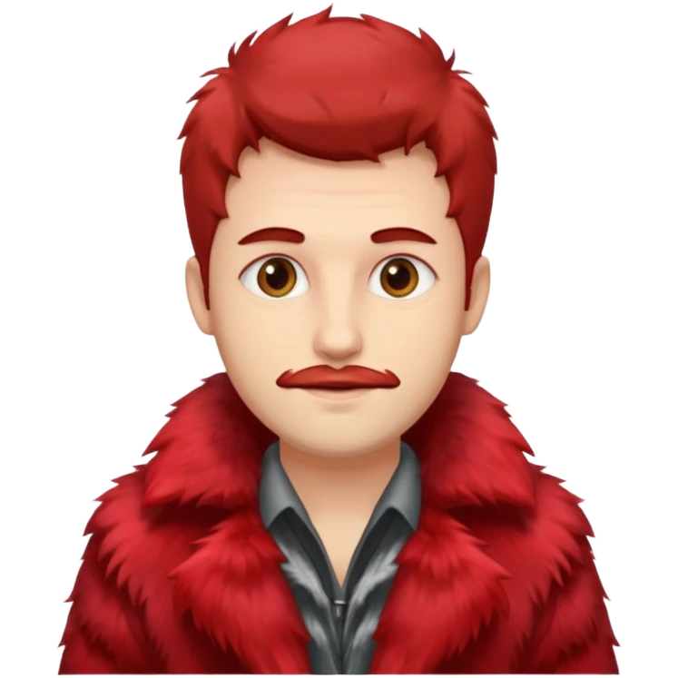 men red fur coat emoji
