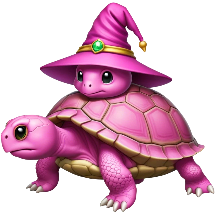 Pink wizard turtle emoji