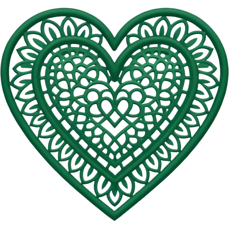 green lace heart emoji