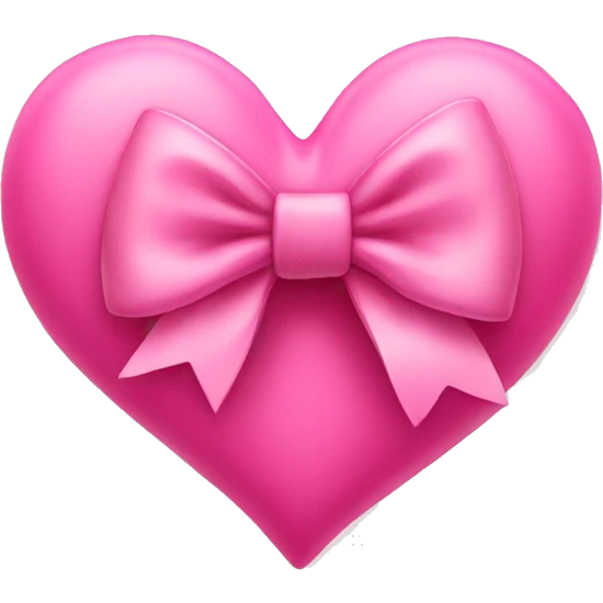 Pink heart bow emoji