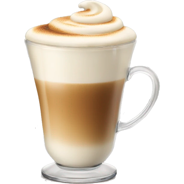 latte macciato with cream emoji