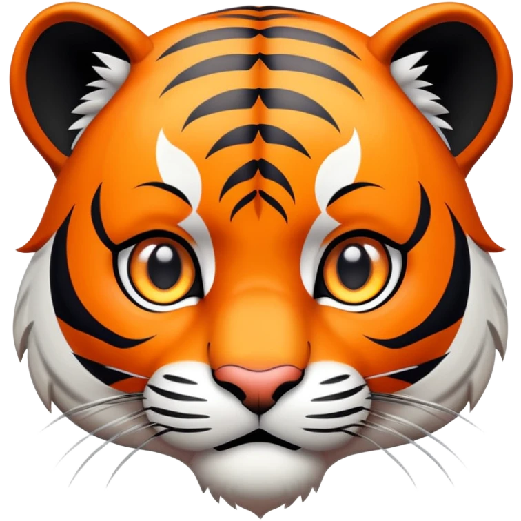 anime style tiger face with big expressive eyes for Twitch emote emoji