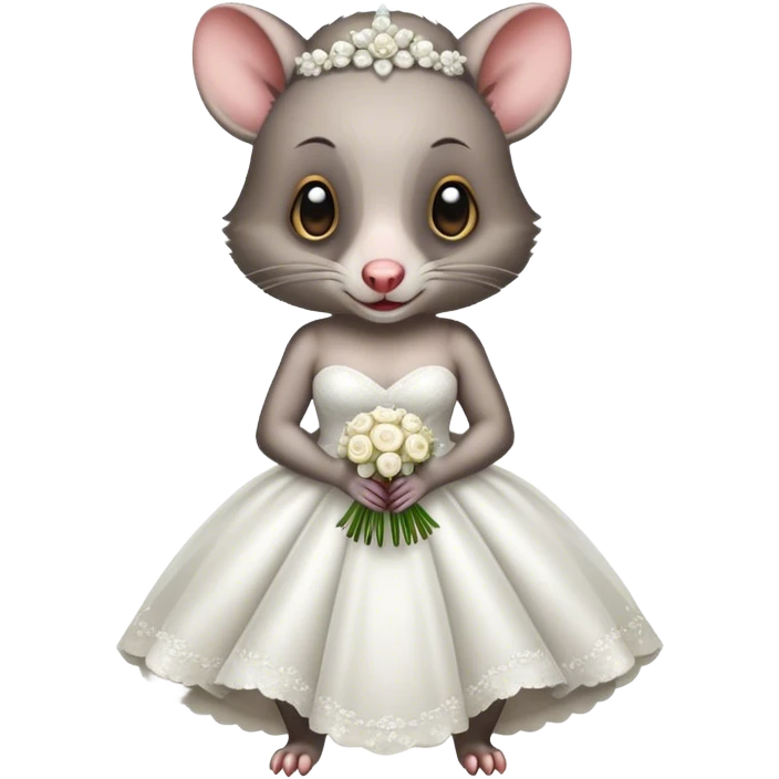 Possum in a wedding dress  emoji