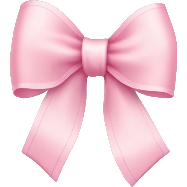 light pink ribbon bow emoji