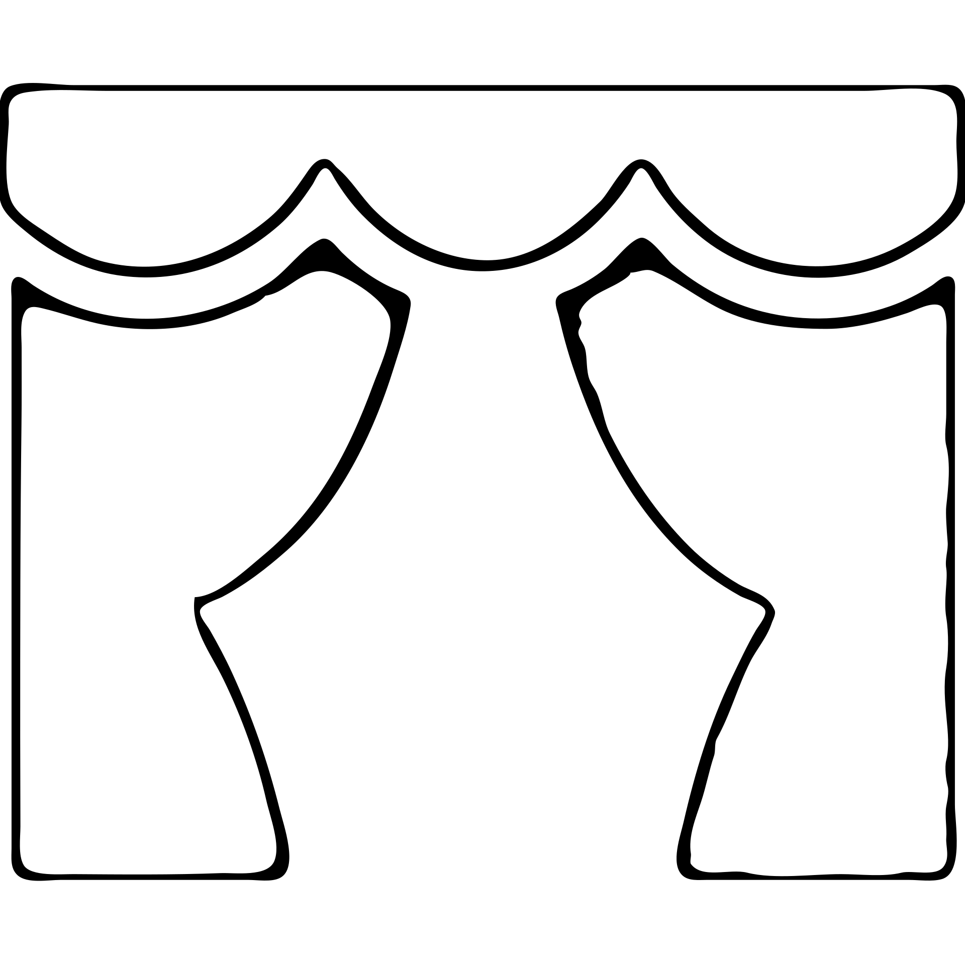 red stage curtain, solid filled icon, simple silhouette emoji