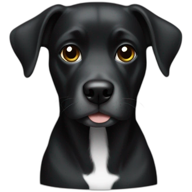 dog blalck emoji
