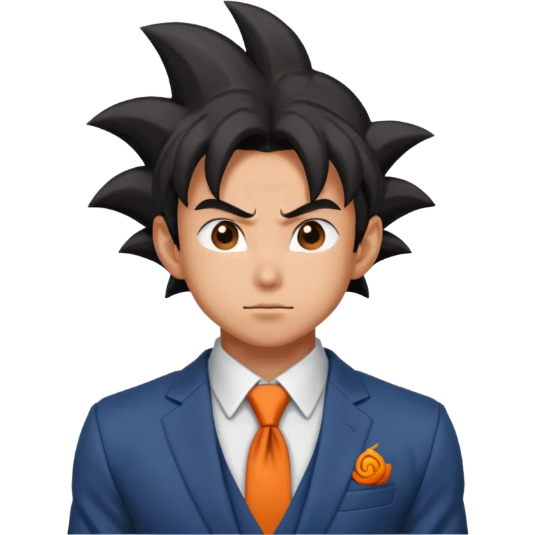Goku con un traje elegante emoji