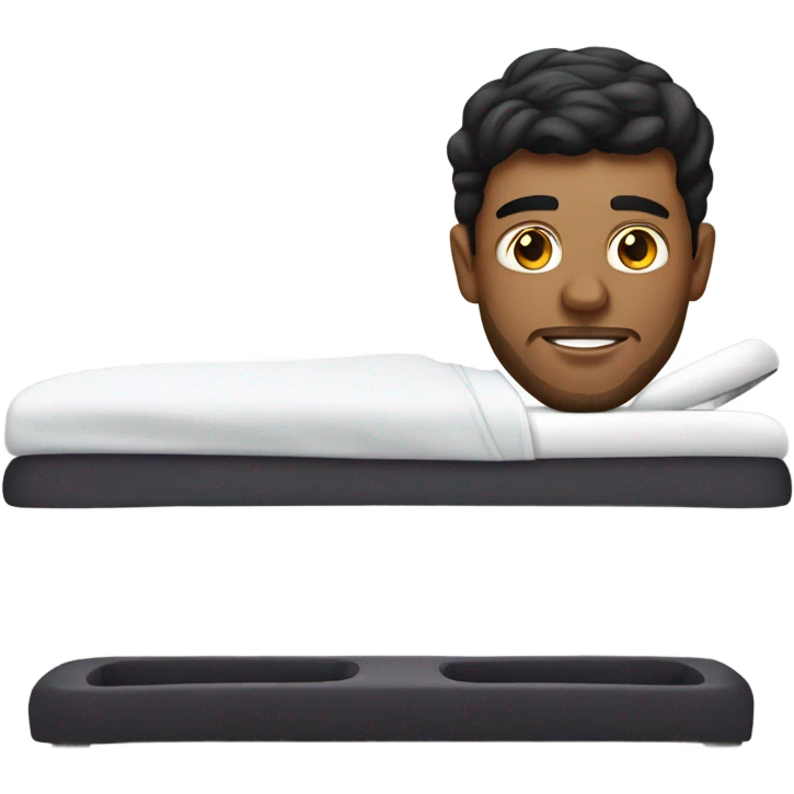 Justin Tucker on a massage table emoji