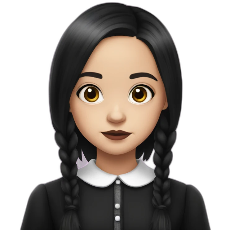 Jenna Ortega as Wednesday Addams emoji