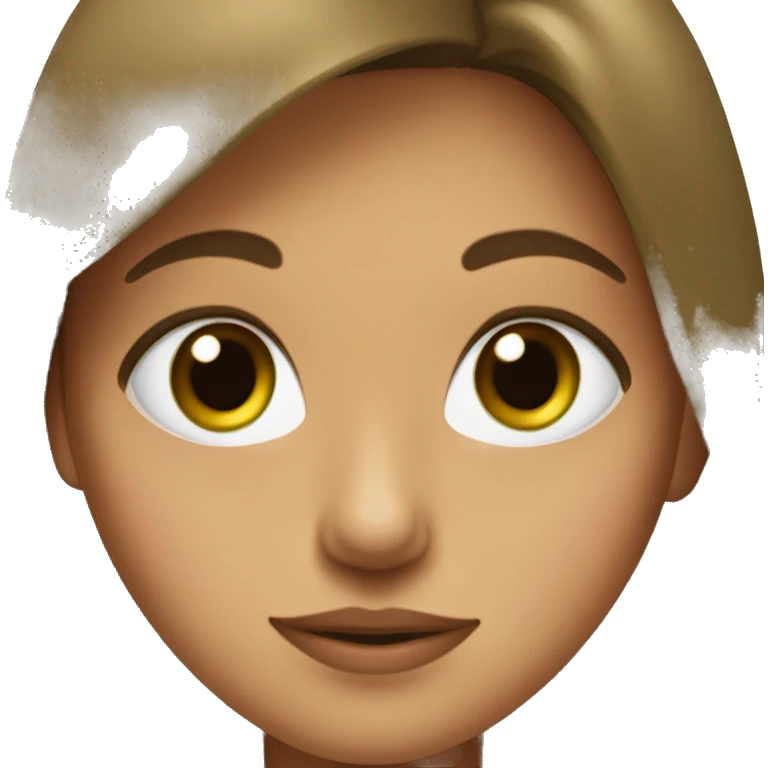 Filles au cheveu brun et les yeux vert emoji