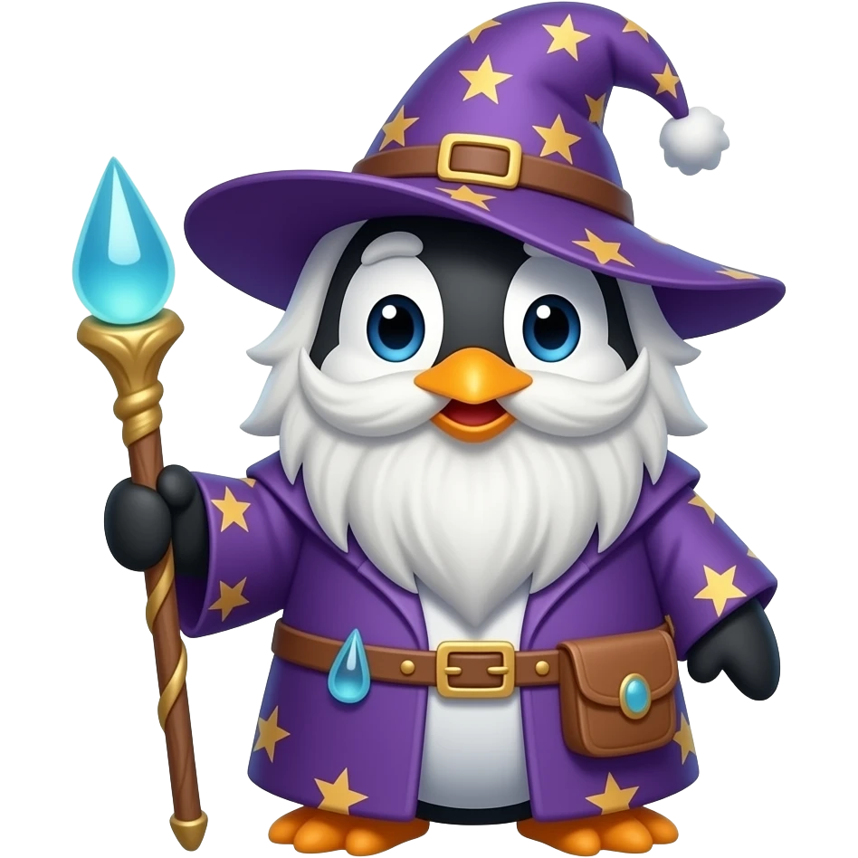 Penguin Wizard emoji