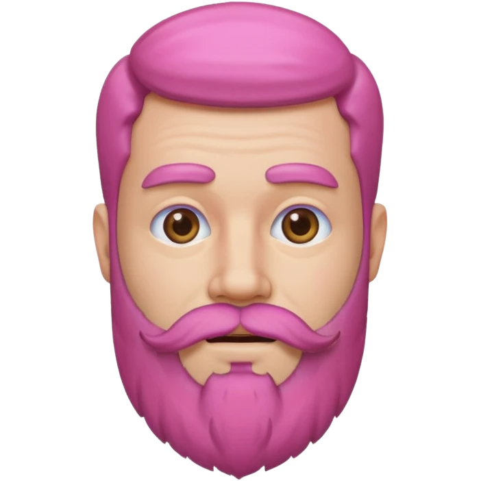 pink bearded man headshot emoji